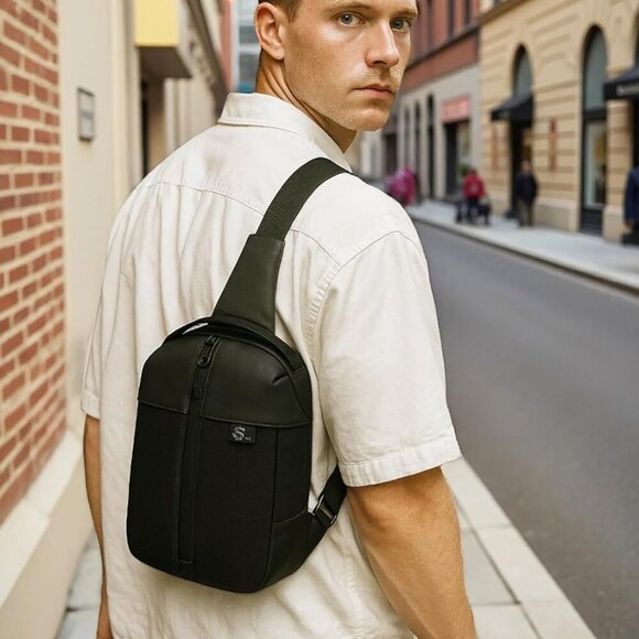 Convertible Crossbody Bag with Breathable Padding - Ideal for Sports & Outdoors - Picture 9 of 9